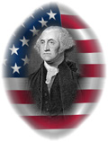 George Washington on American Flag
