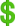 money $ sign on white