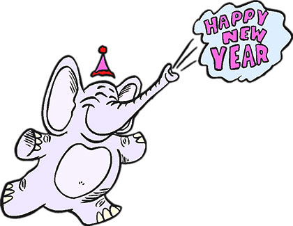 elephant celebrating the new year