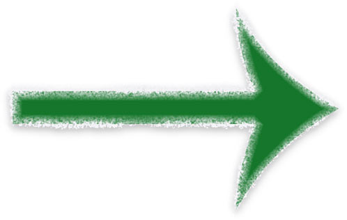 green arrow with snow