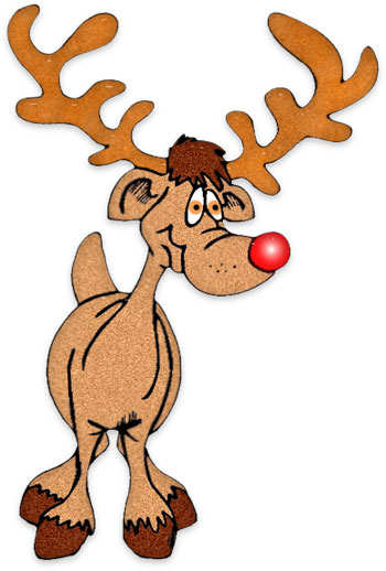 clipart rudolph red nosed reindeer - photo #1