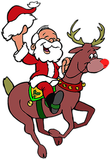 Free Christmas Clipart - Rudolph The Red Nosed Reindeer