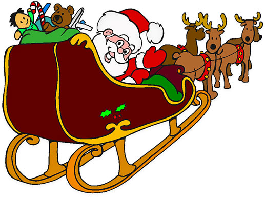 clipart santa and sleigh - photo #10
