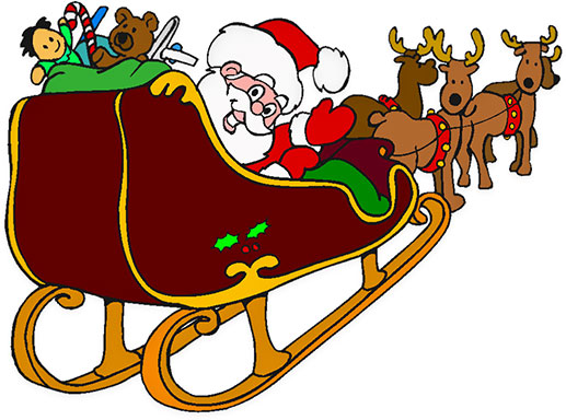 santa sleigh clipart - photo #26