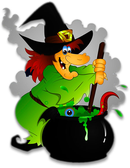 witch and cauldron