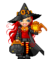 animated witch with red hair animated witch with red hair