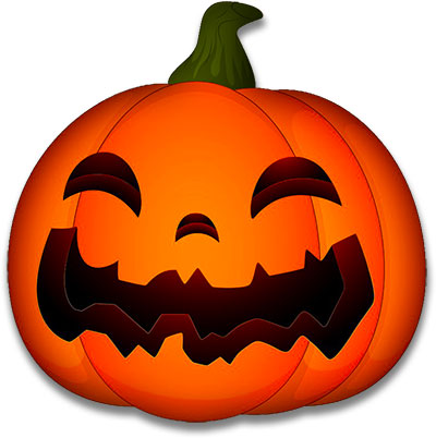 scary jack-o'-lantern clipart