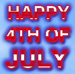 red and white Happy 4th of July on blue background - jpeg