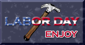 Labor Day flag and hammer