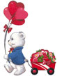hearts and balloons