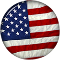 American flag button