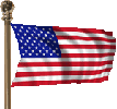American flag with transparent background