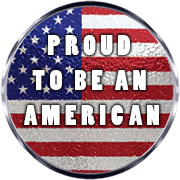 Proud To Be An American button