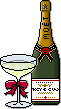 champagne and glass