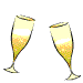 champagne glasses animation