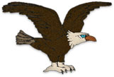 eagle with wings spread
