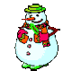 animated snowman tipping his hat