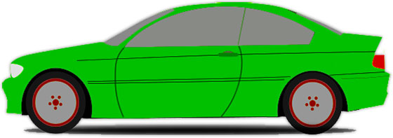 green car side view