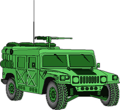 green humvee