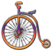antique bicycle animated clipart