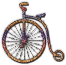 old bicycle glitter graphic