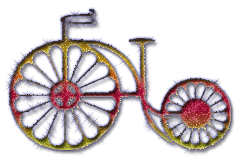 antique bicycle animated clipart