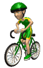 man riding animated bicycle gif