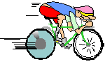animated racer on bike