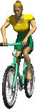 woman riding bicycle