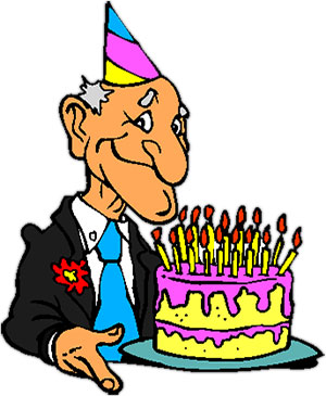 old man birthday cartoon character