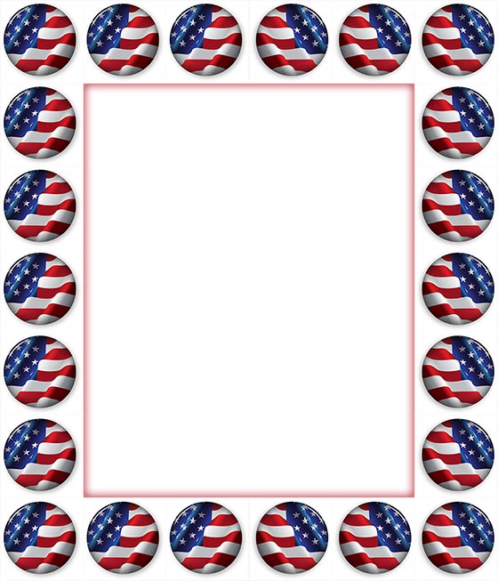 american flag page border