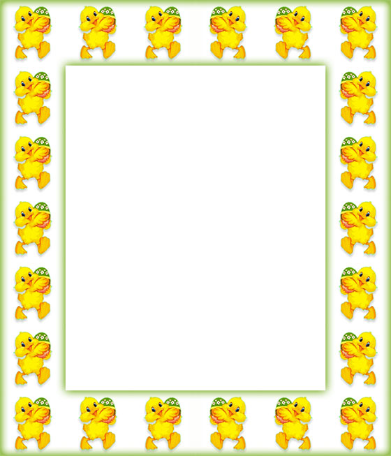 Easter chicks border