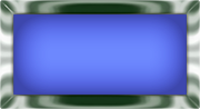 dark blue rectangular glass button