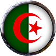 Algeria Flag Button Clipart