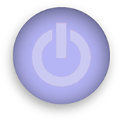 power button blue flashing