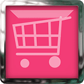 shopping cart button red and animated