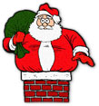 Santa in chimney