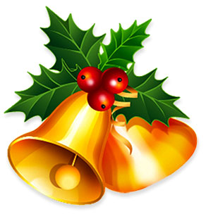 golden Christmas bells