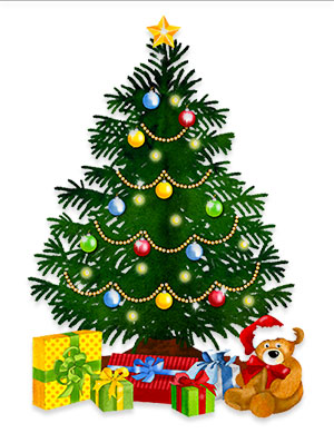 animated christmas tree with presents