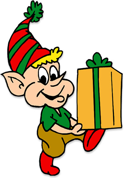 elf with present