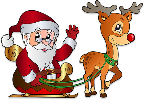 Rudolph and Santa