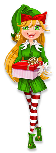 Christmas Elves - Free Large Christmas Clipart