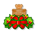 Merry Christmas bear animated