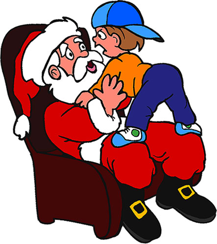 boy on Santa's lap