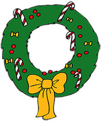 wreath with candy canes