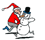 Frosty and Santa