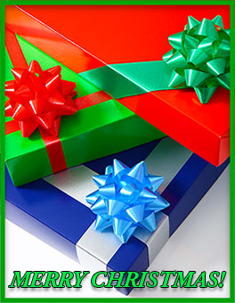 Christmas gifts and Merry Christmas