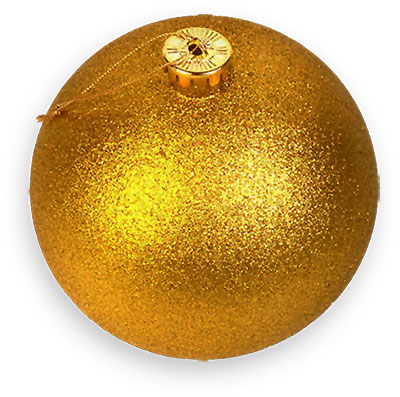 gold Christmas ornament