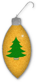 gold Christmas ornament