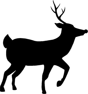 rudolph clip art black and white